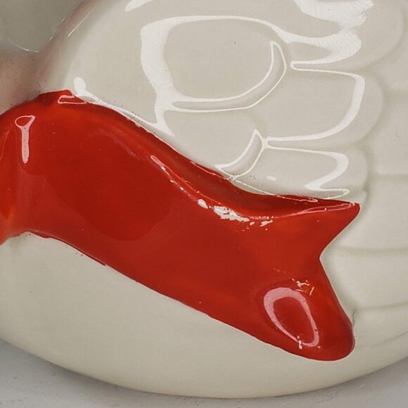 Fitz and Floyd Swan Tea Light Planter Candle Holder 1982 Hand Painted Porcelain - Picture 8 of 10